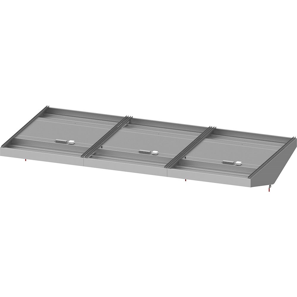 Deckenhaube "Basic Line", Schrägform 4100 mm x 2200 mm mit Flammschutzfilter Typ B Deckenhaube "Basic Line", Schrägform 5000 mm x 2400 mm mit Flammschutzfilter Typ B