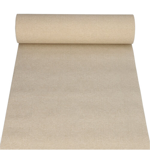 112 Tischläufer, stoffähnlich, PV-Tissue Mix "ROYAL Collection" 24 m x 40 cm sand "Textile "