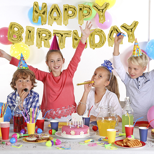2280 Folienluftballon-Set gold "Happy Birthday"
