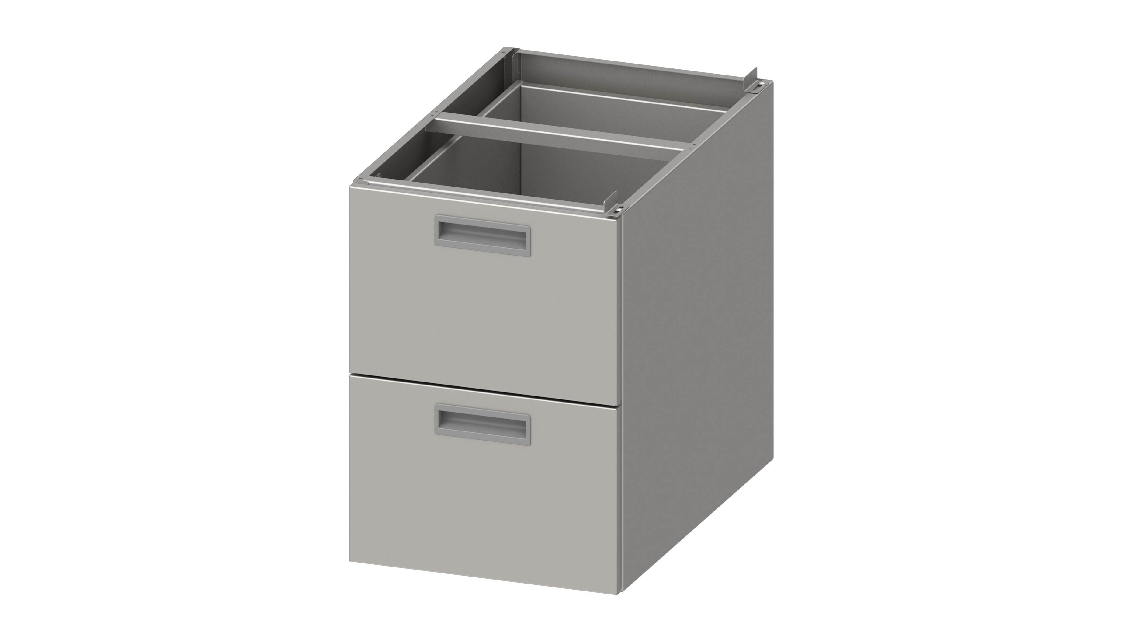 Einbau-Schubladenblock ECO 386x490x540 mm mit zwei Schubladen, Selbstmontage Edelstahl Einbau-Schubladenblock ECO 386x590x540 mm mit zwei Schubladen, Selbstmontage