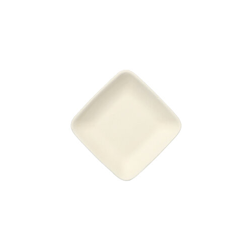 60000 Fingerfood - Teller, Zuckerrohr "pure" eckig 6,5 cm x 6,5 cm weiss