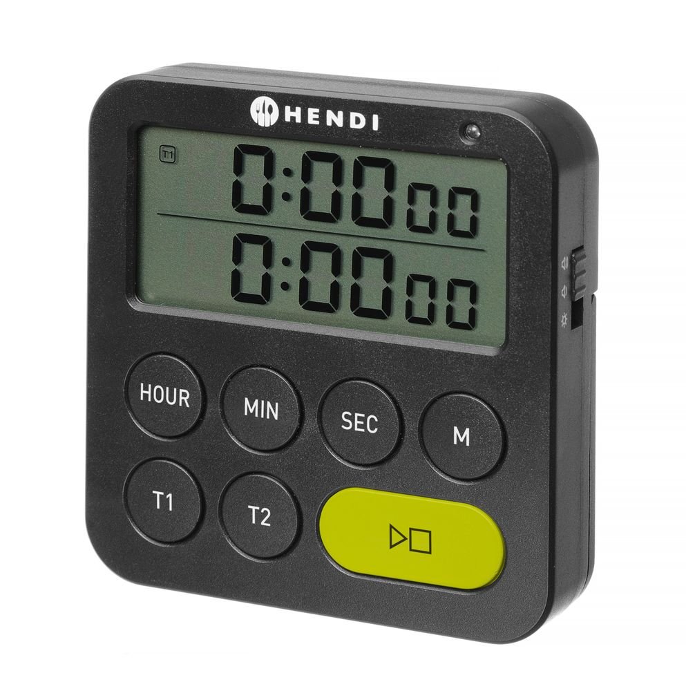 Timer, doppelt, HENDI, Schwarz, 82x20x(H)86mm