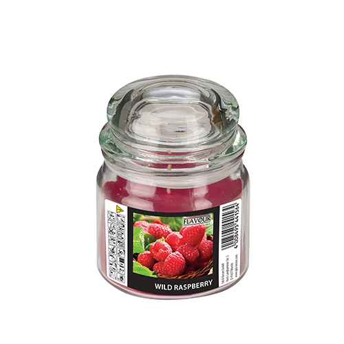 Flavour by GALA Bonbonglas mit Wachsfüllung, MAXI Ø 90 mm · 120 mm weinrot - Wild Raspberry