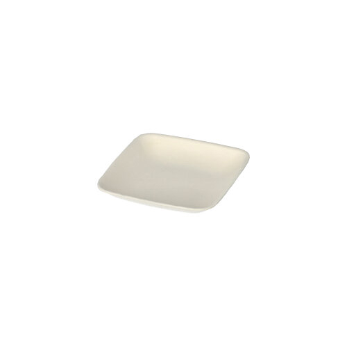 54000 Fingerfood - Teller, Zuckerrohr "pure" eckig 6,5 cm x 6,5 cm weiss