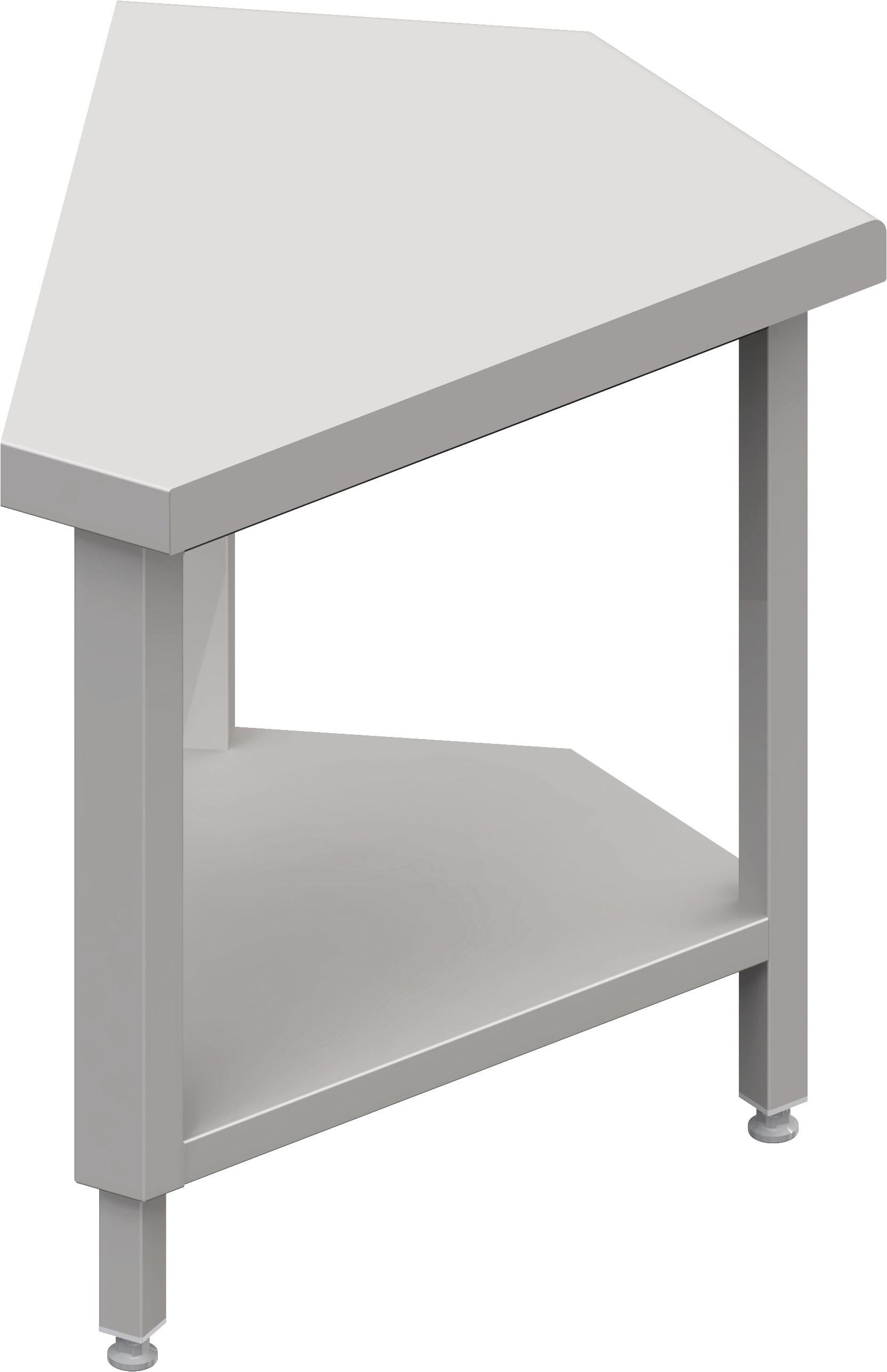 Neutralausgabe 45° Ausseneckmodul 644x814x880 mm, Edelstahlarbeitsplatte Neutralausgabe 45° Ausseneckmodul 644x814x880 mm, Granitabdeckung "Standard G1"