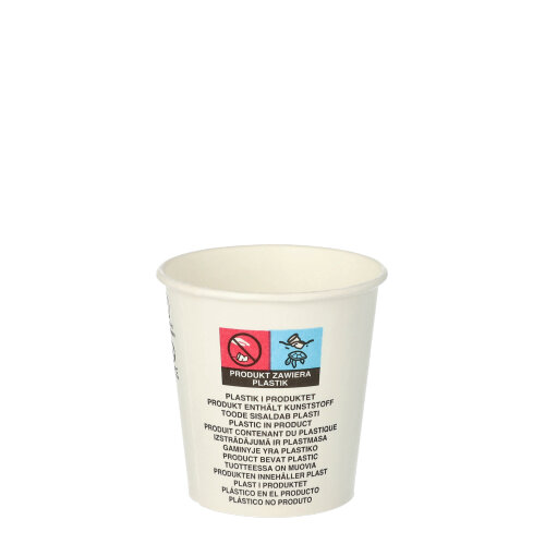 50000 Trinkbecher für Kaltgetränke, Pappe 0,1 l Ø 6,25 cm · 6,3 cm weiss