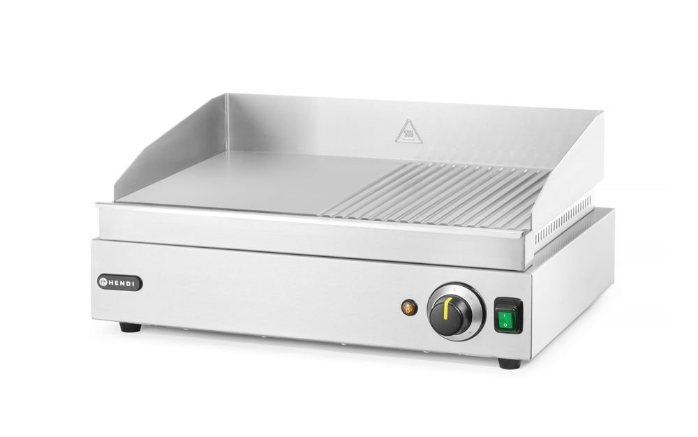 Grillplatte, HENDI, Profi Line, 1/2 glatt, 1/2 gerillt, 230V/2400W, 550x435x(H)245mm Grillplatte, HENDI, Profi Line, 1/2 glatt, 1/2 gerillt, 230V/2400W, 550x435x(H)245mm