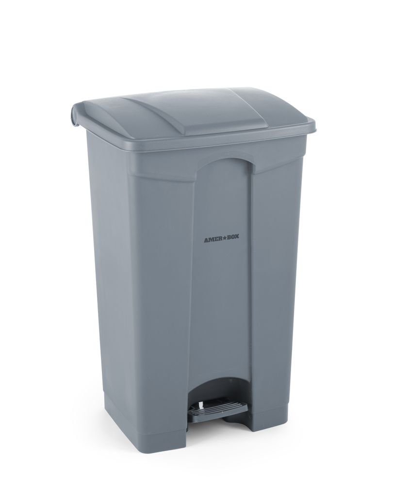 Tret-Abfalleimer, AmerBox, 87L, Hellgrau, 500x410x(H)815mm