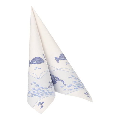 12500 Servietten "ROYAL Collection" 1/4-Falz 40 cm x 40 cm "Fish"