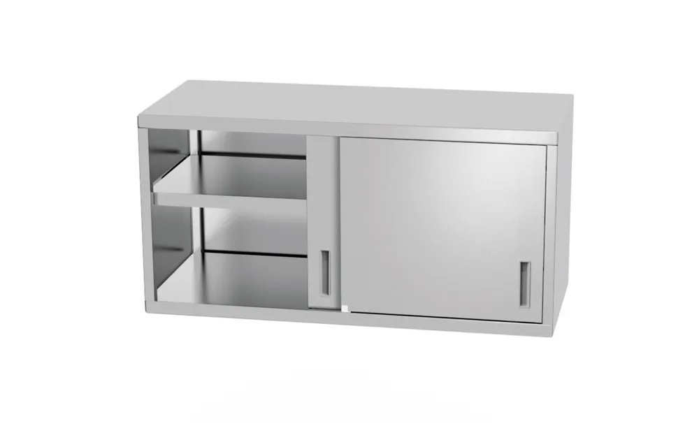 Wandschrank – verschweißt, mit Schiebetüren, Profi Line, 800x300x(H)600mm