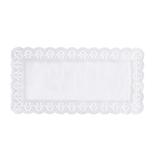 19200 Spitzenpapiere eckig 40 cm x 20 cm weiss