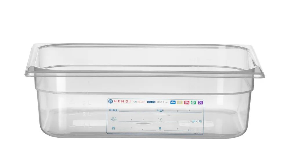 Gastronorm-Behälter 1/2, GN 1/2, 6,5L, Transparent, 325x265x(H)100mm