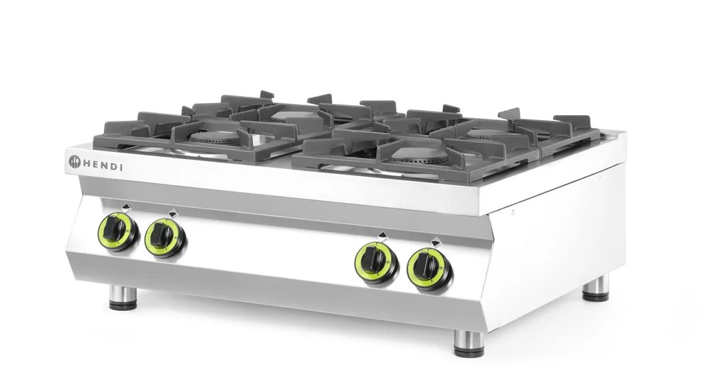 Gasherd Kitchen Line - 4 Kochfelder, Table-Top, Kitchen Line, 19kW, 800x700x(H)310mm Gasherd Kitchen Line - 4 Kochfelder, Table-Top, Kitchen Line, 19kW, 800x700x(H)310mm