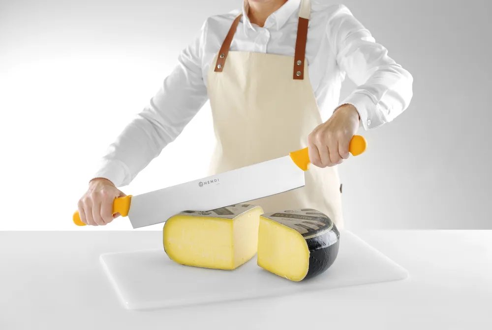 Käsemesser mit Doppelgriff, Orange, (L)655mm