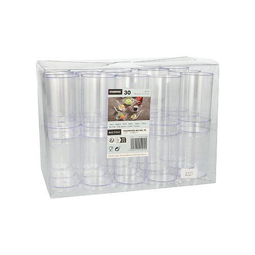 5040 Fingerfood - Becher, PS 60 ml Ø 4 cm · 7,5 cm glasklar