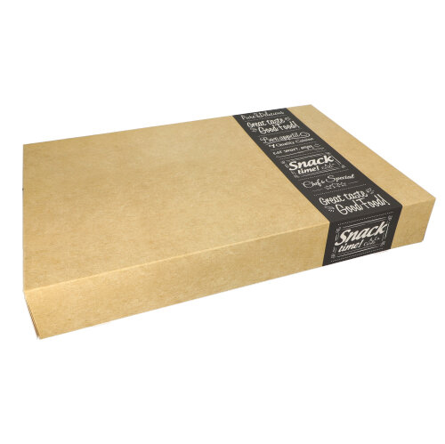 640 Transport- und Catering-Kartons "pure" eckig 8 cm x 37,5 cm x 55,5 cm "Good Food" groß