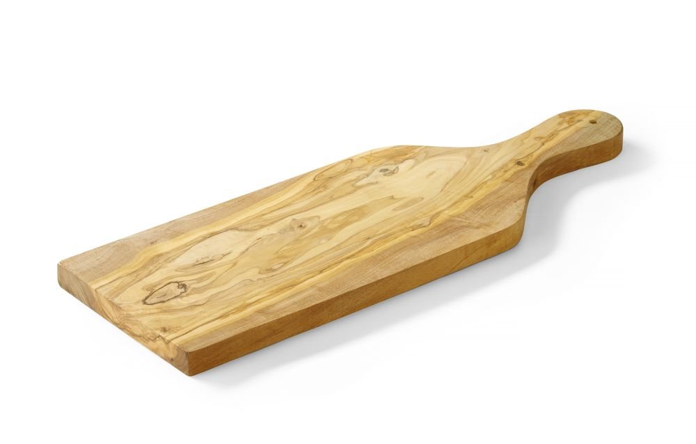 Schneide- und Servierbrett aus Olivenholz, HENDI, 350x120x(H)18mm Schneide- und Servierbrett aus Olivenholz, HENDI, 600x200x(H)18mm