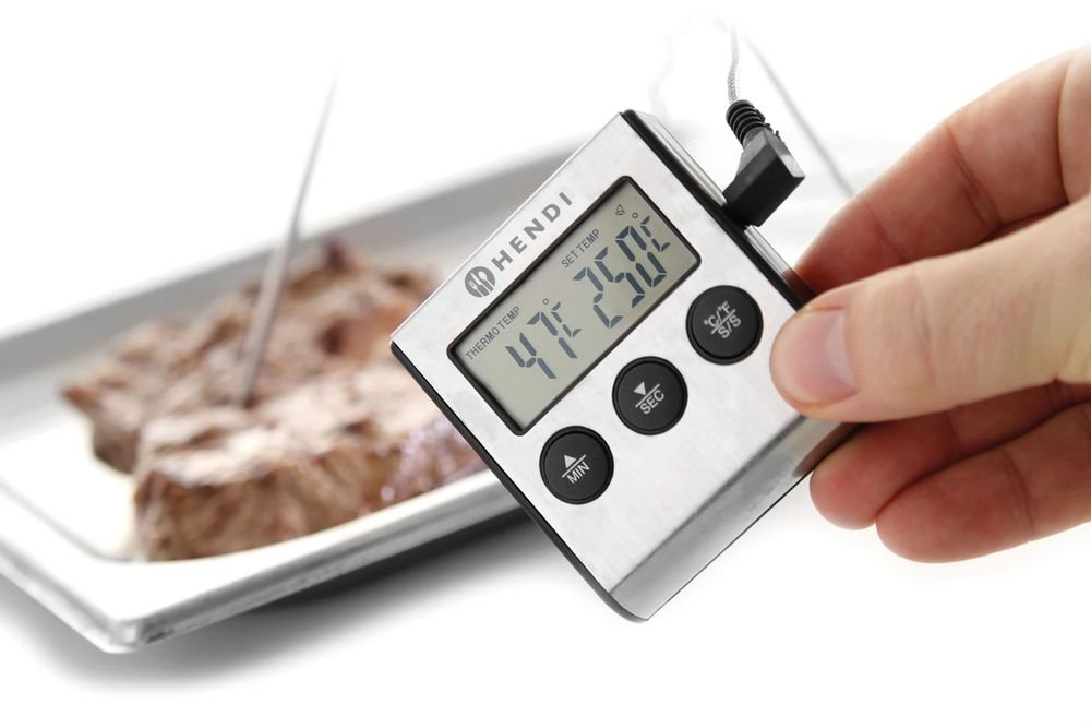 Bratenthermometer mit Timer, HENDI, 65x70x(H)17mm