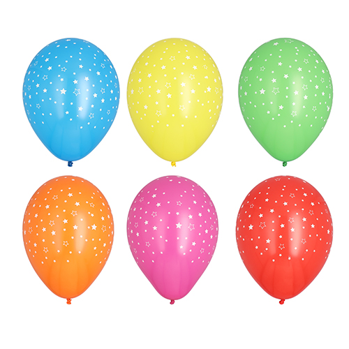 28800 Luftballons Ø 29 cm farbig sortiert "Stars"