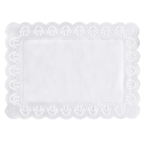 40000 Spitzenpapiere eckig 45 cm x 32 cm weiss