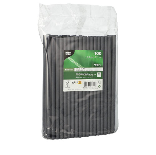 48000 Shake-Halme, Papier Ø 8 mm · 21 cm schwarz