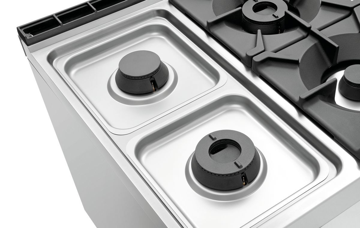 6 Flammen Gasherd , UO 4 Flammen Gasherd, EBO 2/1GN