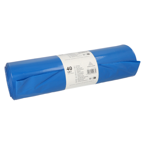 40 Müllsäcke, LDPE 120 l 110 cm x 70 cm blau 8000 Müllsäcke, LDPE 120 l 110 cm x 70 cm blau