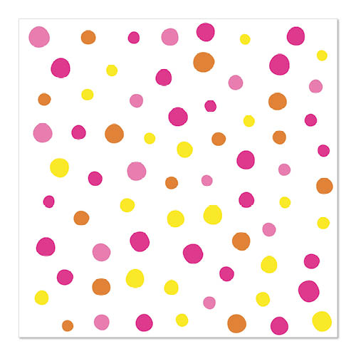 25920 Servietten, 3-lagig 1/4-Falz 33 cm x 33 cm ! pink "Colourful Dots"