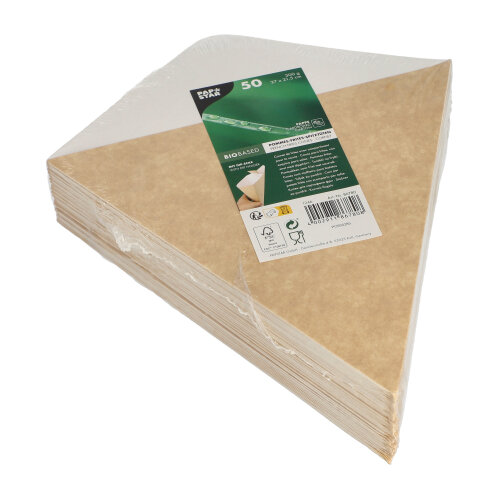 22500 Pommes-Frites-Spitztüten mit Dip-Ecke, Pappe "pure" 27 cm x 21,5 cm braun/weiss Füllinhalt 300 g