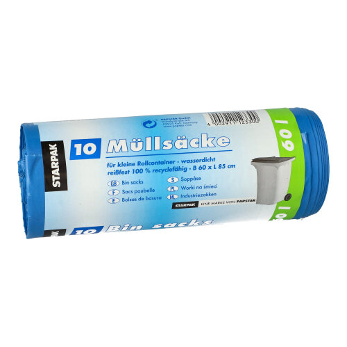9000 Müllsäcke, LDPE 60 l 85 cm x 60 cm blau