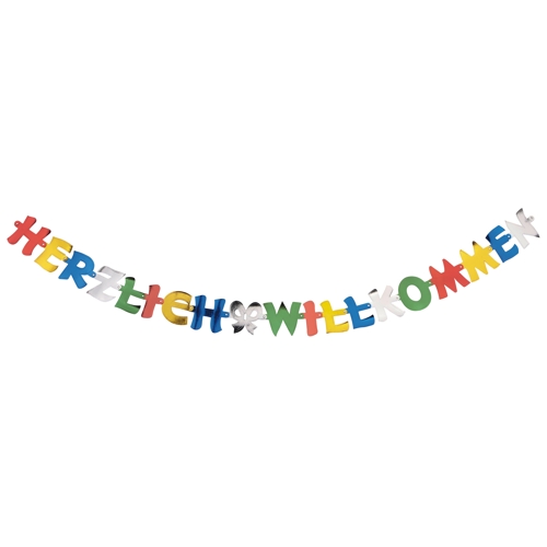 1 Grußkette 2,5 m "Herzlich Willkommen" 1 Grußkette 2,5 m "Herzlich Willkommen"