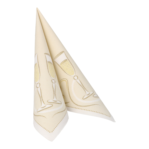 12500 Servietten "ROYAL Collection" 1/4-Falz 40 cm x 40 cm gold "Festive Moments"