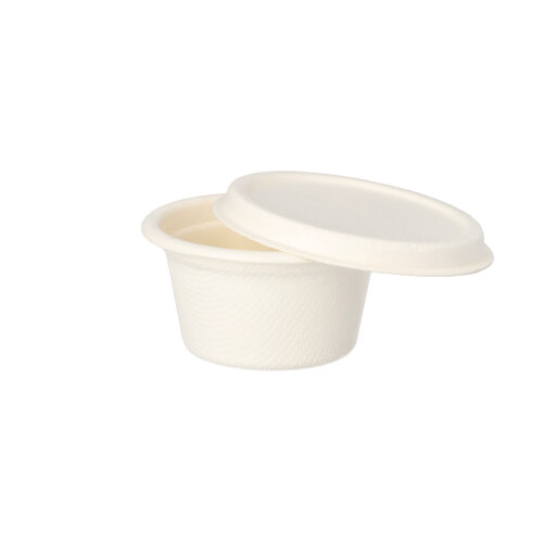 35000 Dressingschalen, Zuckerrohr "pure" 60 ml Ø 6 cm · 3 cm weiss