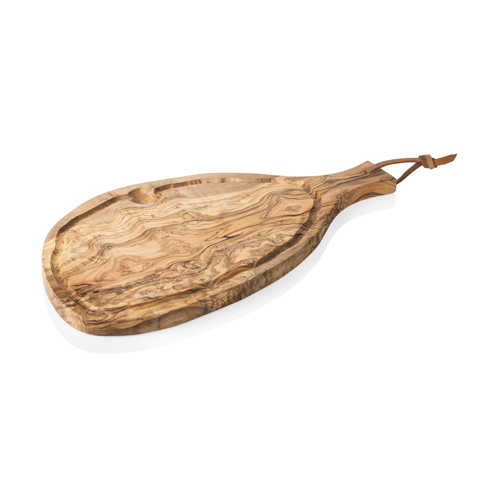 Servierbrett PURE OLIVE, mit Griff, 50 x 23 cm, Olivenholz