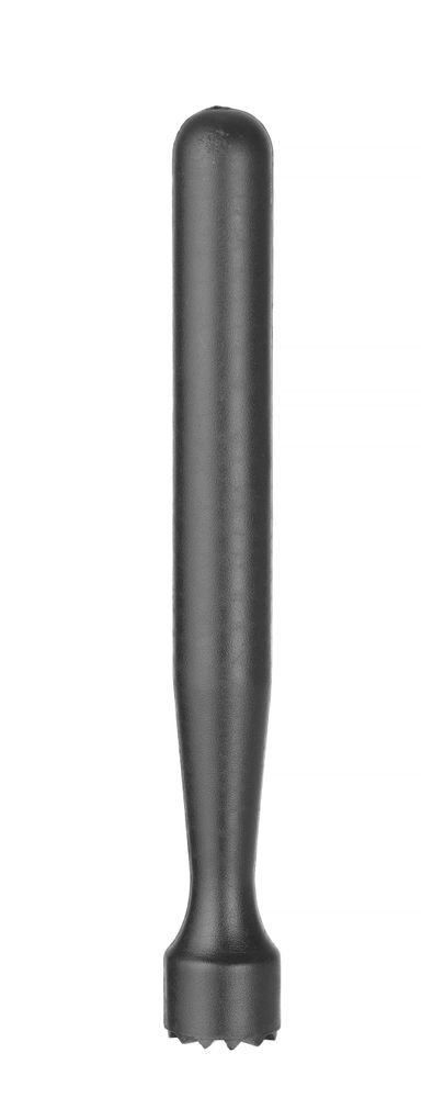 Cocktail-Stößel, BarUp, sternförmig gezahnt, Schwarz, ⌀34x207mm