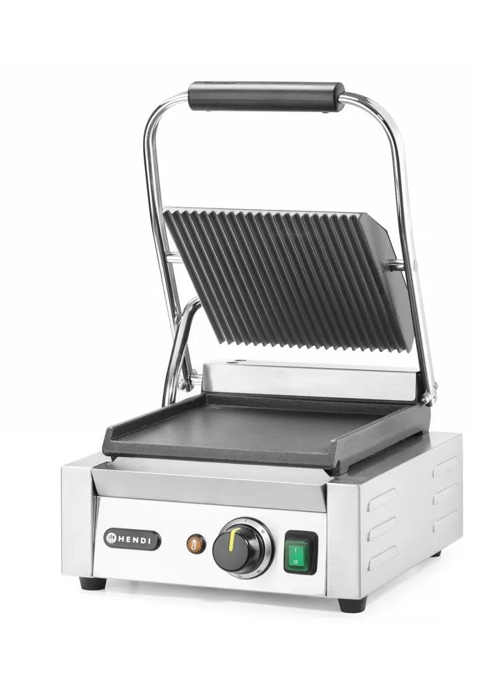 Kontaktgrill - Einzelversion, oben gerillt, unten glatt, 230V/1800W, 310x375x(H)216mm Kontaktgrill - Einzelversion, oben gerillt, unten glatt, 230V/1800W, 310x375x(H)216mm