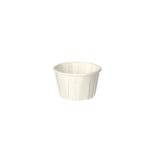 5000 Dressingbecher, Papier "pure" rund 50 ml Ø 5,8 cm · 3,5 cm weiss 60000 Dressingbecher, Papier "pure" rund 50 ml Ø 5,8 cm · 3,5 cm weiss