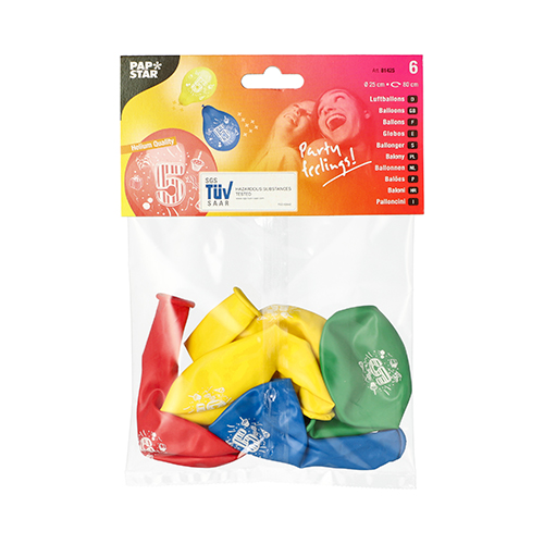 72 Zahlenluftballons Ø 25 cm farbig sortiert "5" 20160 Zahlenluftballons Ø 25 cm farbig sortiert "5"