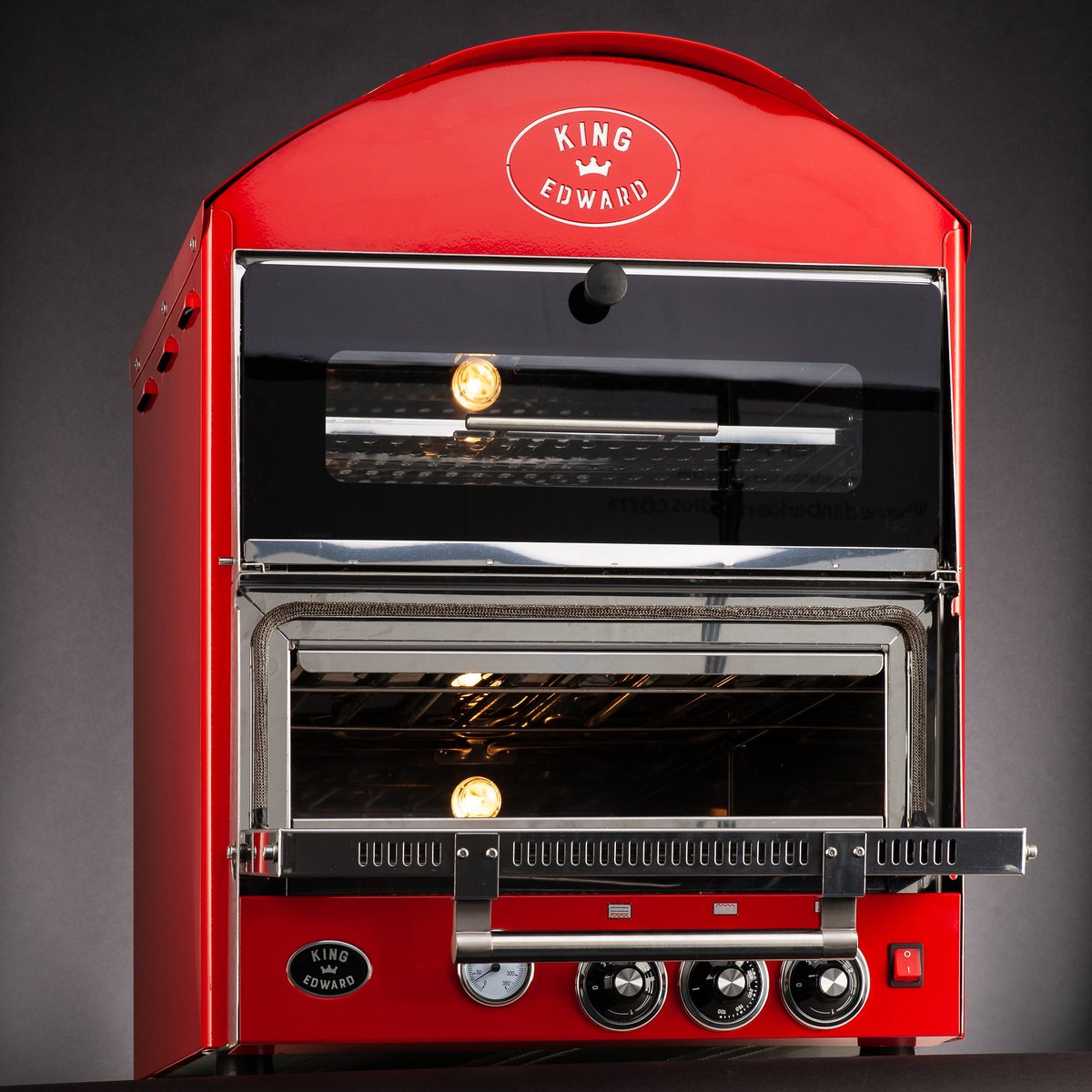 King Edward Vintage Pizzaofen PK1W mit Warmhaltefach