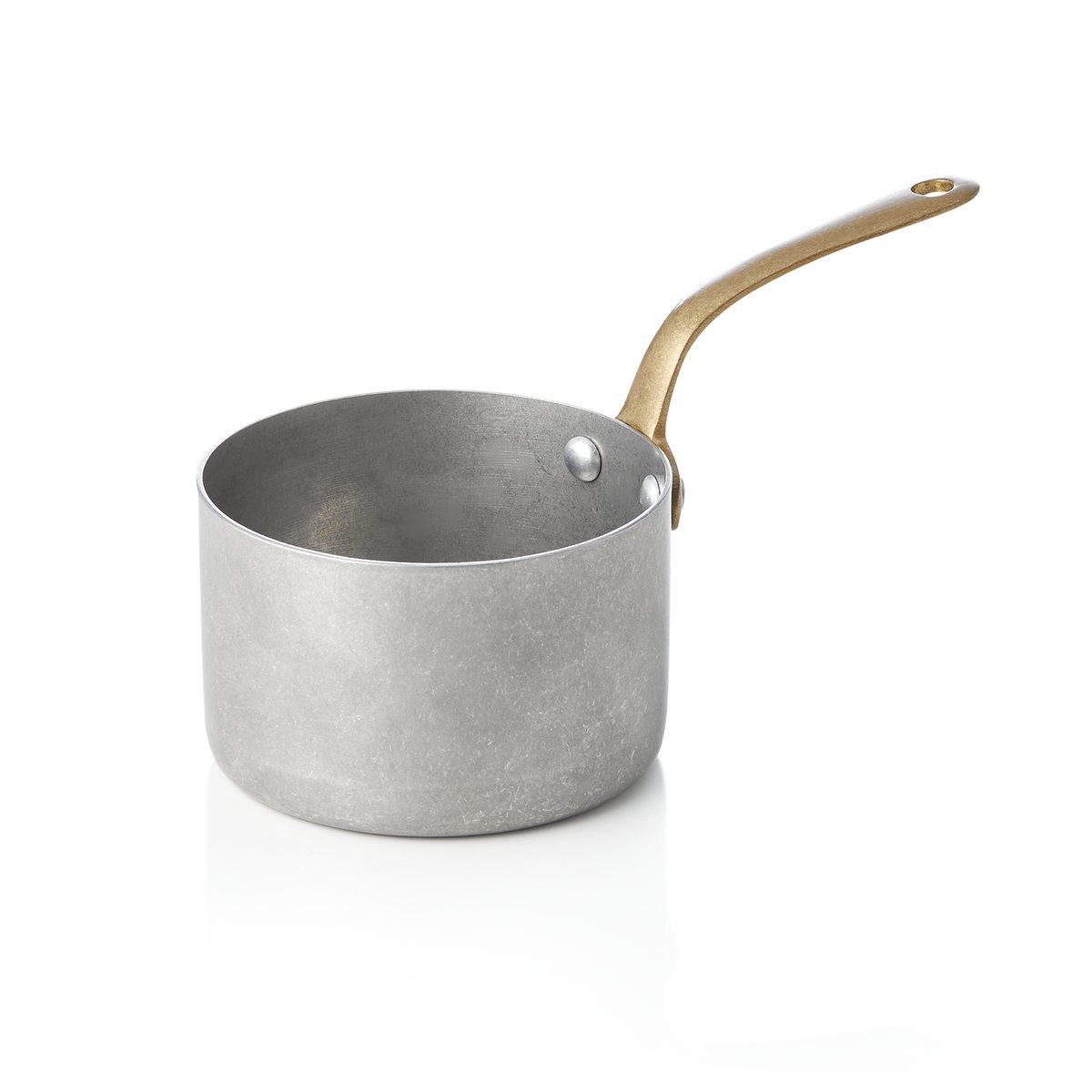 Serviertopf STEEL & STYLE, mit Messinggriff, 280 ml, Ø 9 cm, vintage, Messing, PVD, Chromnickelstahl