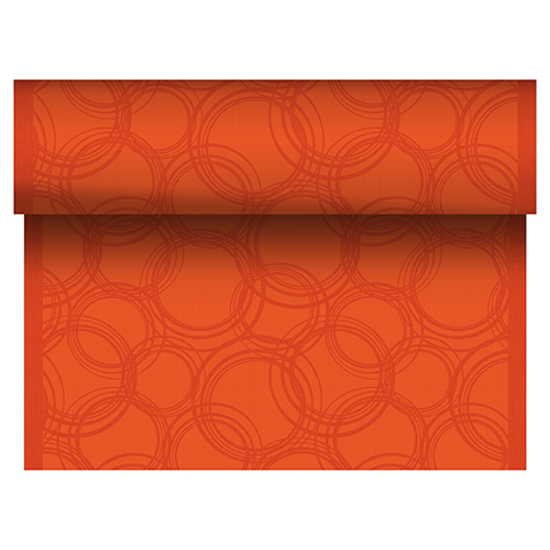 112 Tischläufer, stoffähnlich, PV-Tissue Mix "ROYAL Collection" 24 m x 40 cm nektarine "Bubbles"