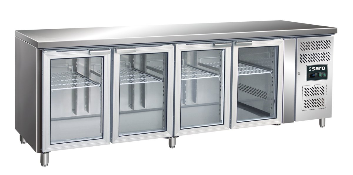 Kühltischmit4Glastüren,ModellGN4100TNG Kühltischmit4Glastüren,ModellGN4100TNG