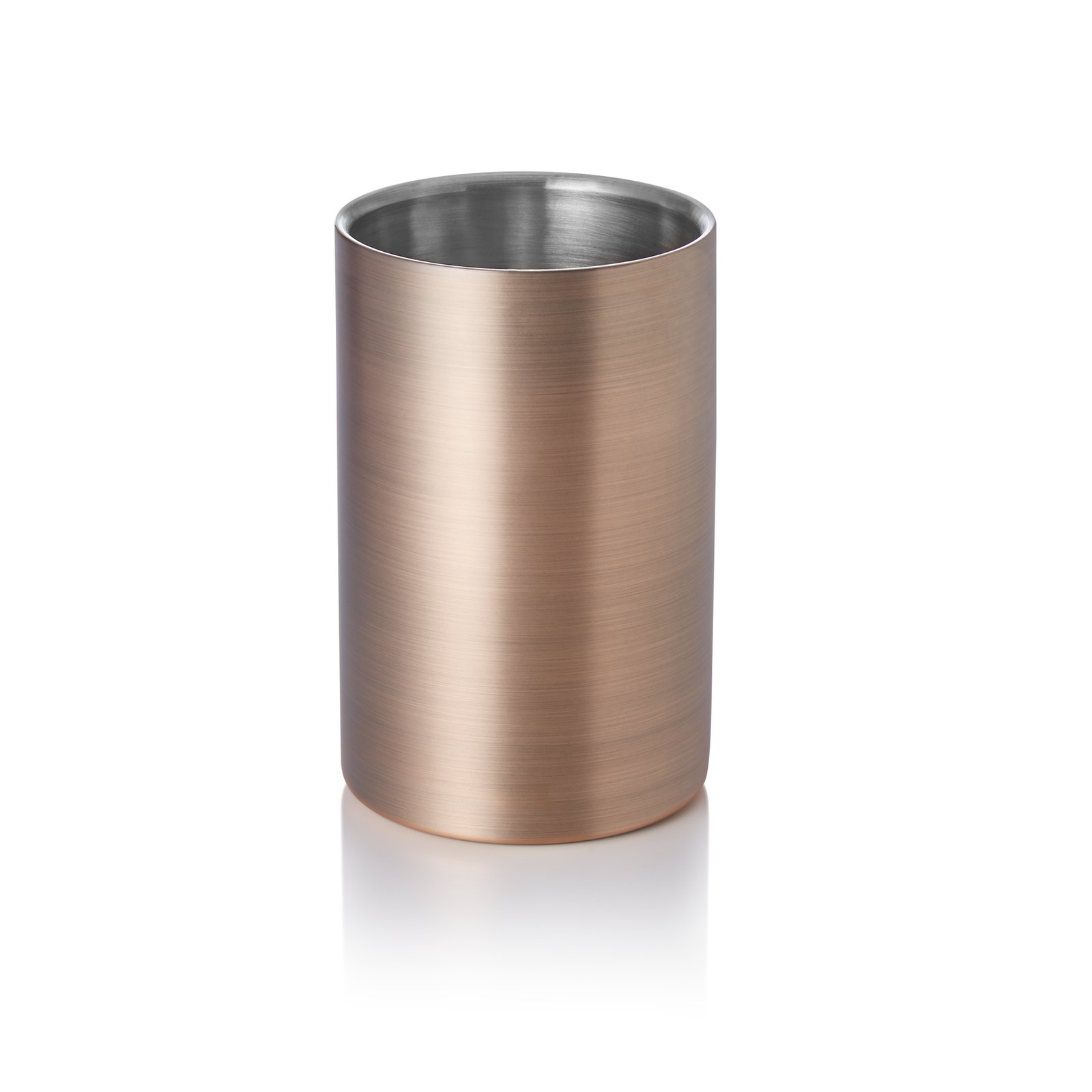 Flaschenkühler, Ø 12 cm, Höhe 19 cm, bronze, PVD Beschichtung Flaschenkühler, Ø 12 cm, Höhe 19 cm, bronze, PVD Beschichtung