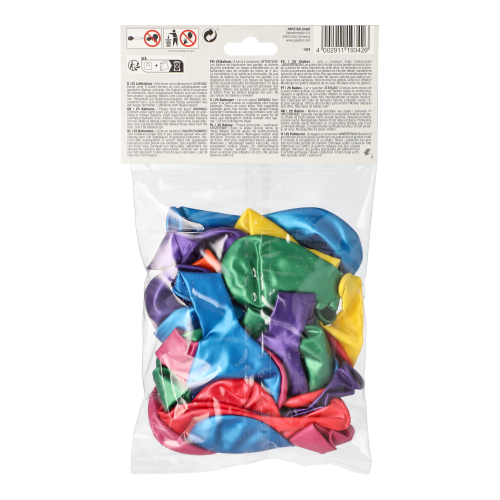 25 Luftballons Ø 25 cm farbig sortiert "Metallic" 48000 Luftballons Ø 25 cm farbig sortiert "Metallic"