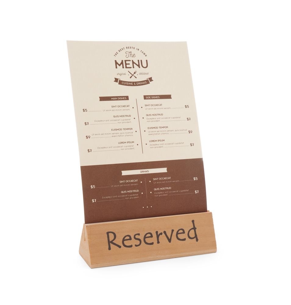 Tischschild Reserviert, HENDI, "reserved", 152x44x(H)44mm