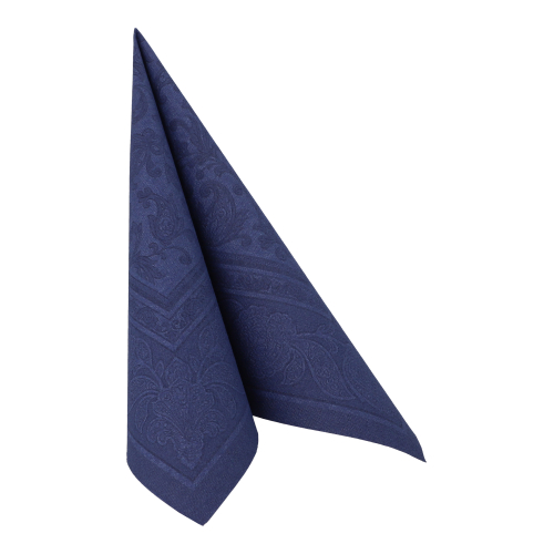 250 Servietten "ROYAL Collection" 1/4-Falz 40 cm x 40 cm dunkelblau "Ornaments" 12000 Servietten "ROYAL Collection" 1/4-Falz 40 cm x 40 cm dunkelblau "Ornaments"
