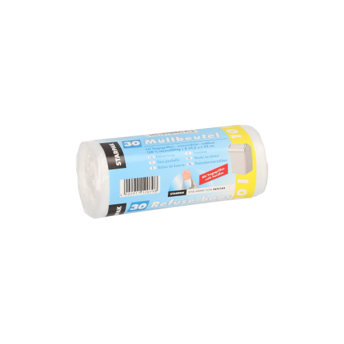 105000 Müllbeutel mit Tragegriffen, HDPE 10 l 42 cm x 39,5 cm transparent