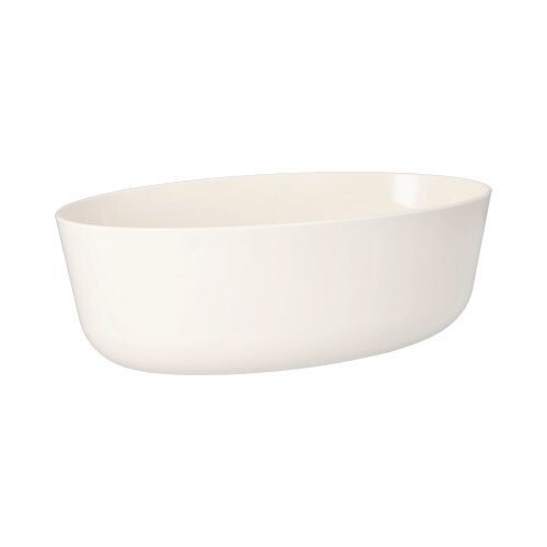 40 Mehrweg-Schalen oval 2400 ml 9,1 cm x 16,5 cm x 26 cm weiss "Cella"