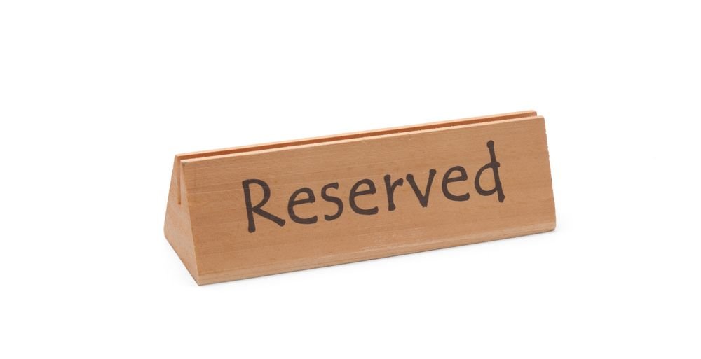Tischschild Reserviert, HENDI, "reserved", 152x44x(H)44mm