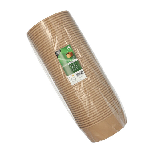 2400 Salatschalen, Pappe rund 1300 ml Ø 18,4 cm · 7 cm braun